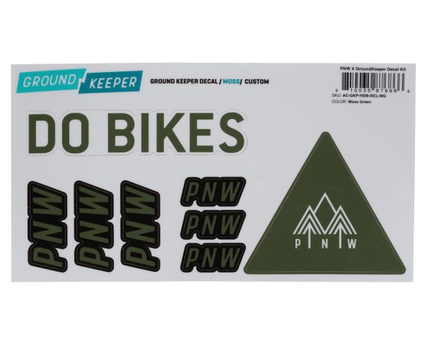 PNW Components X Ground Keeper Custom Handlebar Decal Kit (Moss Green) (For Loam and Range Gen 4)