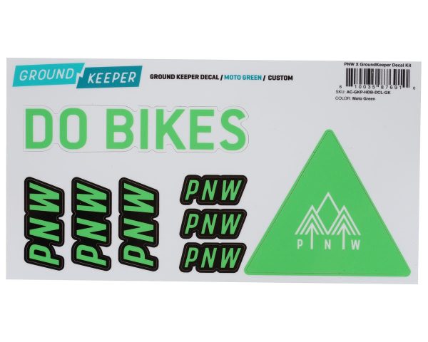 PNW Components X Ground Keeper Custom Handlebar Decal Kit (Moto Green) (For Loam and Range Gen 4)