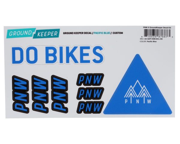 PNW Components X Ground Keeper Custom Handlebar Decal Kit (Pacific Blue) (For Loam and Range Gen 4)