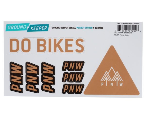 PNW Components X Ground Keeper Custom Handlebar Decal Kit (Peanut Butter) (For Loam and Range Gen 4)