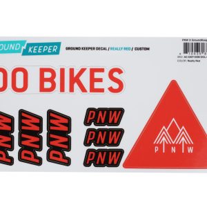 PNW Components X Ground Keeper Custom Handlebar Decal Kit (Really Red) (For Loam and Range Gen 4)