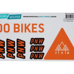 PNW Components X Ground Keeper Custom Handlebar Decal Kit (Safety Orange) (For Loam and Range Gen 4)