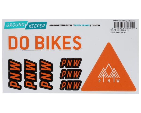 PNW Components X Ground Keeper Custom Handlebar Decal Kit (Safety Orange) (For Loam and Range Gen 4)