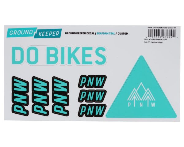 PNW Components X Ground Keeper Custom Handlebar Decal Kit (Seafoam Teal) (For Loam and Range Gen 4)