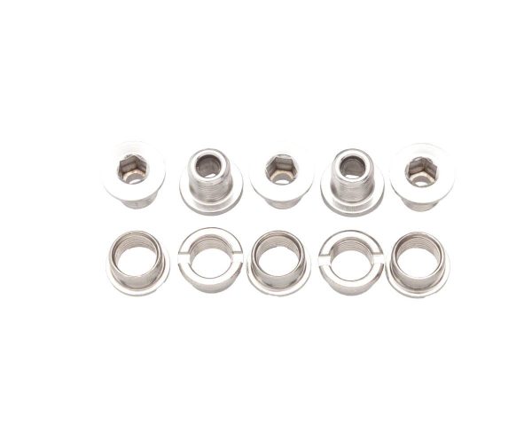 Problem Solvers Double Chainring Bolts (Silver) (Chromoly) (5 Pack)