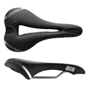 Selle Italia Diva Gel TI316 Superflow Womens Road Saddle - Black / L3