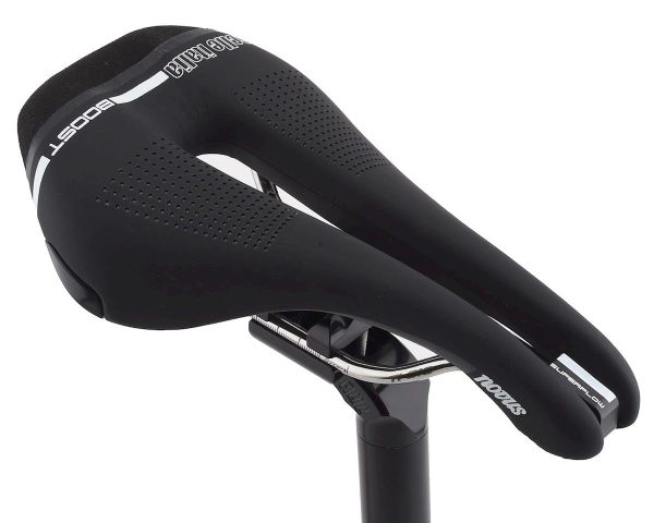 Selle Italia Novus Boost Superflow Saddle (Black) (Titanium Rails) (S3) (135mm)