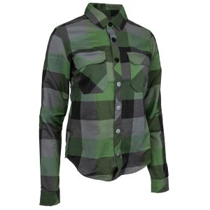 Sombrio Women's Silhouette Riding Shirt (Clover Green Plaid) (S)