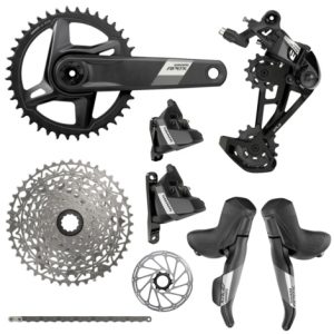 Sram Apex 1 XPLR DUB Wide Groupset - 12 Speed - Black / 172.5mm Chainset / 11-44T Cassette