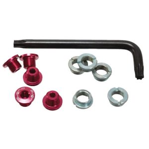 Sugino Alloy Chainring Bolt Set (Red)