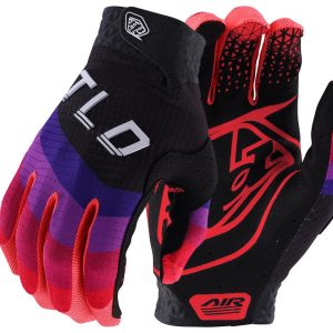 Troy Lee Designs Air Long Finger Gloves (Reverb Black/Glo Red) (L)