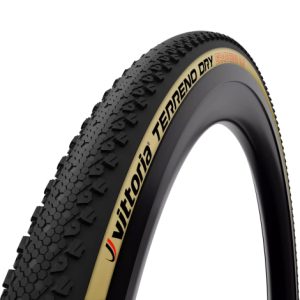 Vittoria Terreno Dry Lite Tubeless Gravel Tyre - 700c - Black / Tan / 700c / 47mm / Folding