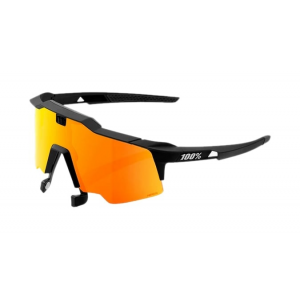 100% | Speedcraft Air Sunglasses Men's In Soft Tact Black/hiper Red Mirror | Rubber