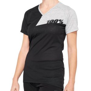 100% Women's Airmatic Jersey (Black) (L)