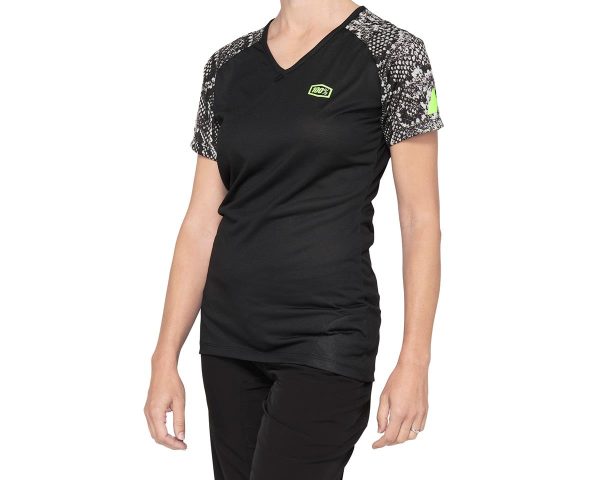 100% Women's Airmatic Jersey (Black Python) (L)