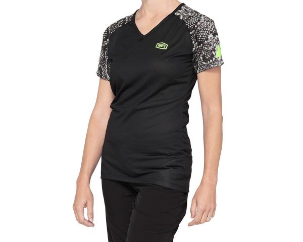 100% Women's Airmatic Jersey (Black Python) (S)