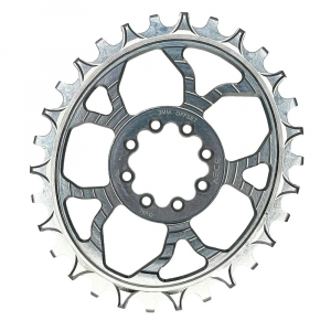 5Dev | 8-Bolt T-Type Aluminum Oval Chainring | Purple | 30T, 8-Bolt , 3Mm Offset