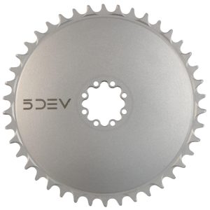 5Dev Aluminum Aero Road Chainring (Raw) (8-Bolt SRAM) (42T)