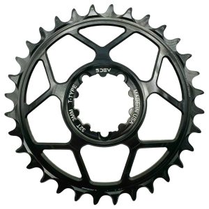 5Dev T-Type 3-Bolt Chainring (Black) (3mm Offset) (30T)