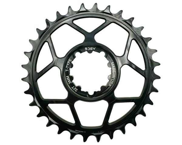 5Dev T-Type 3-Bolt Chainring (Black) (3mm Offset) (32T)