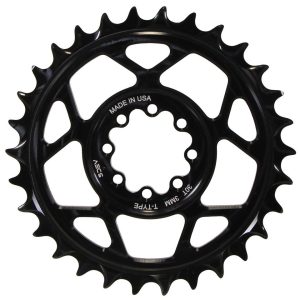 5Dev T-Type 8-Bolt Chainring (Black) (3mm Offset) (30T)