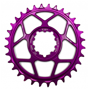 5Dev | T-Type Aluminum Chainring, 3-Bolt | Clear | 32T