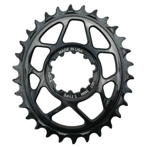 5Dev T-Type Oval 3-Bolt Chainring (Black) (3mm Offset) (30T)