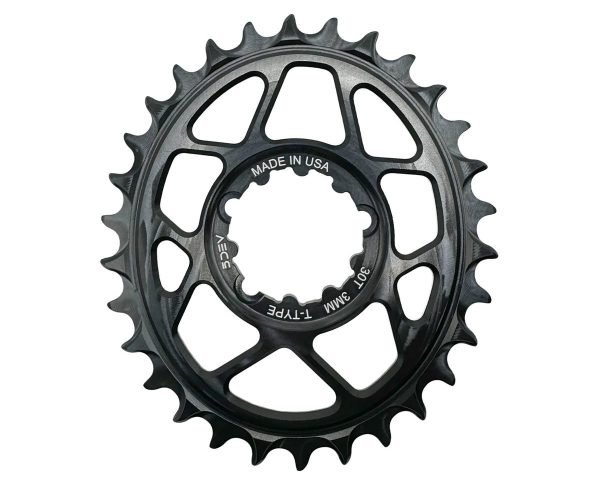 5Dev T-Type Oval 3-Bolt Chainring (Black) (3mm Offset) (30T)