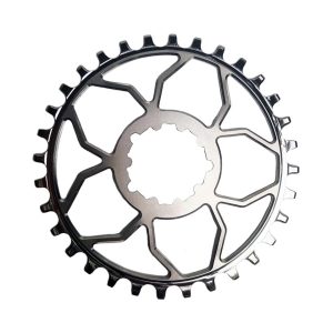 5Dev Titanium 3-Bolt Chainring (Raw/Silver) (3mm Offset) (30T)