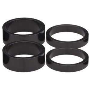 Alloy Headset Spacers - Pack of 4 - Black / 4 Pack