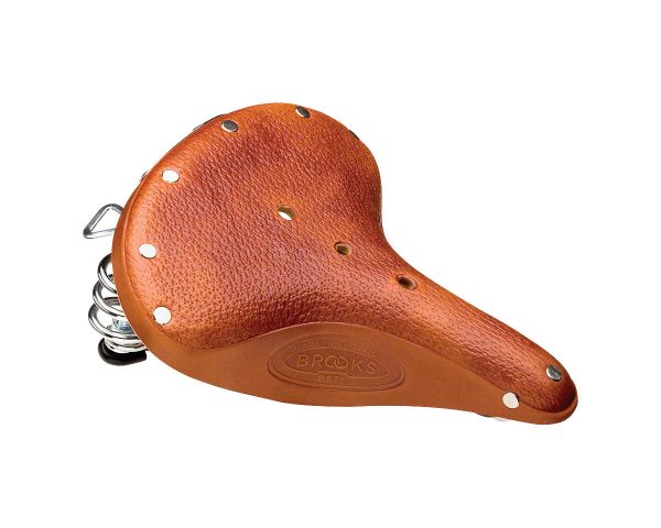 Brooks B67 S Women's Saddle (Honey) (Black Steel Rails) (210mm)