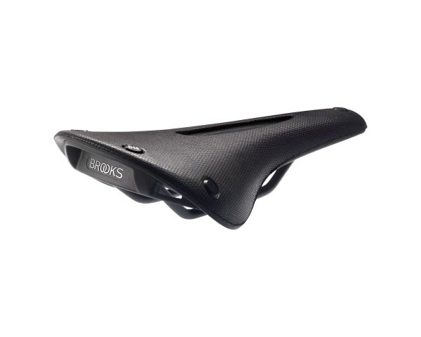 Brooks C15 Cambium Carved Saddle (Black) (Steel Rails) (140mm)