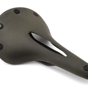 Brooks C17 Carved Saddle (Mud Green) (Steel Rails) (164mm)