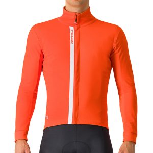 Castelli Entrata Jacket (Brilliant Orange/Silver) (2XL)