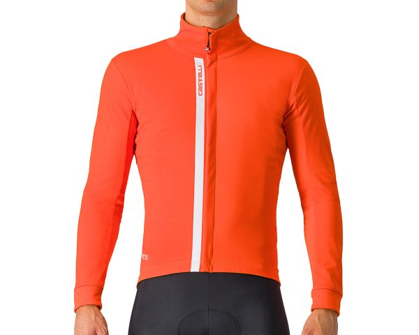 Castelli Entrata Jacket (Brilliant Orange/Silver) (2XL)