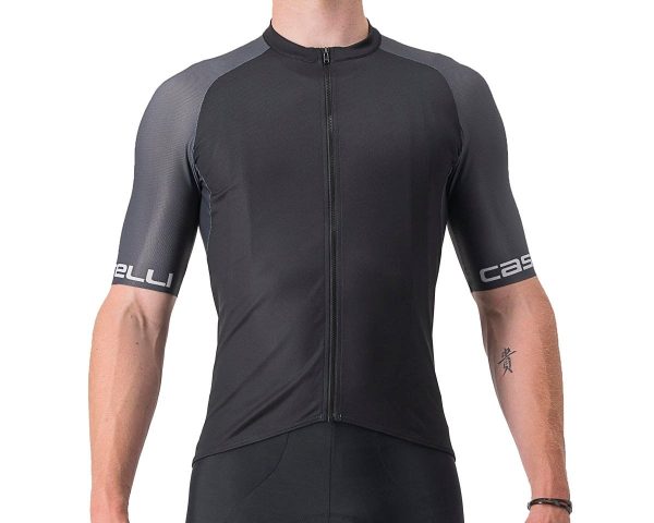 Castelli Entrata VI Short Sleeve Jersey (Light Black/Dark Grey) (S)