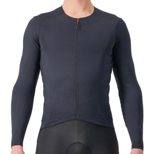 Castelli Fly Long Sleeve Jersey (Light Black) (M)