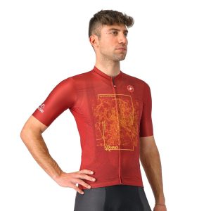 Castelli #Giro107 Roma Short Sleeve Jersey (Rosso Porpora) (S)