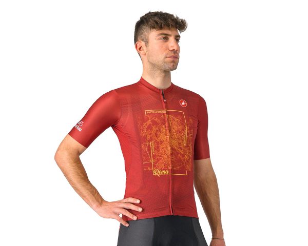 Castelli #Giro107 Roma Short Sleeve Jersey (Rosso Porpora) (S)