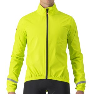 Castelli Men's Emergency 2 Rain Jacket (Electric Lime) (S)