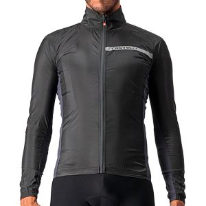 Castelli Men's Squadra Stretch Jacket (Light Black/Dark Grey) (M)