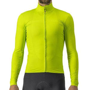 Castelli Pro Thermal Mid Long Sleeve Jersey (Electric Lime) (S)