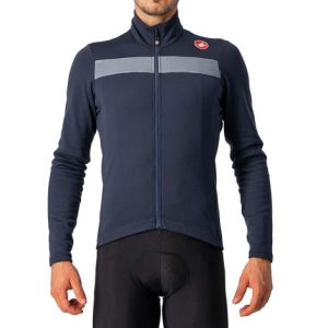 Castelli Puro 3 Long Sleeve Cycling Jersey - Light Black / Silver Reflex / Small