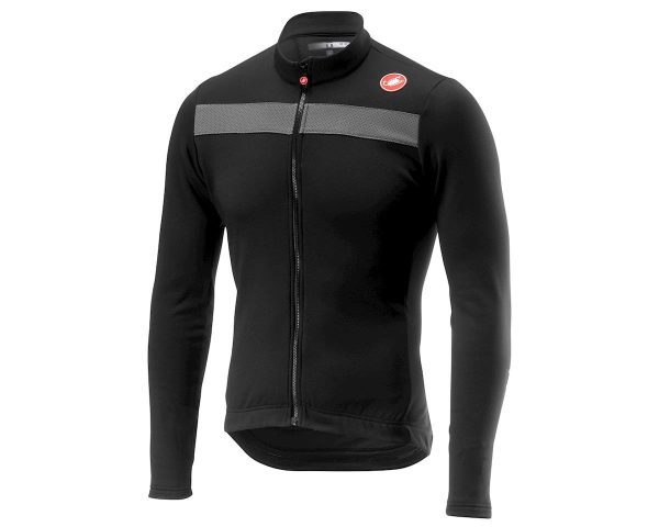 Castelli Puro 3 Long Sleeve Jersey FZ (Light Black/Silver Reflex) (S)