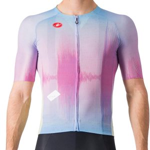 Castelli R-A/D Short Sleeve Jersey (Multicolor Violet) (S)