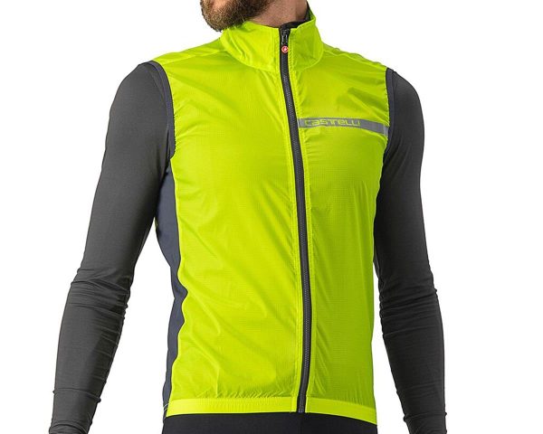 Castelli Squadra Stretch Vest (Electric Lime/Dark Grey) (S)