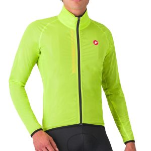 Castelli Squall Men's Shell Jacket (Electric Lime/Black) (2XL)