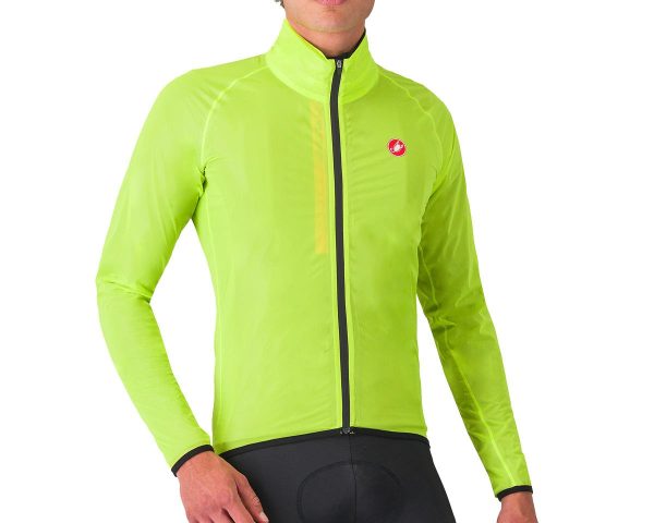 Castelli Squall Men's Shell Jacket (Electric Lime/Black) (2XL)