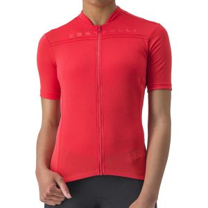 Castelli Women's Anima 4 Short Sleeve Jersey (Hibiscus) (S)