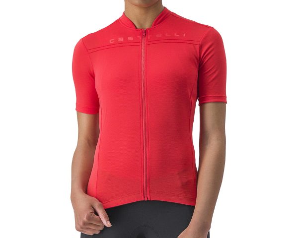 Castelli Women's Anima 4 Short Sleeve Jersey (Hibiscus) (S)